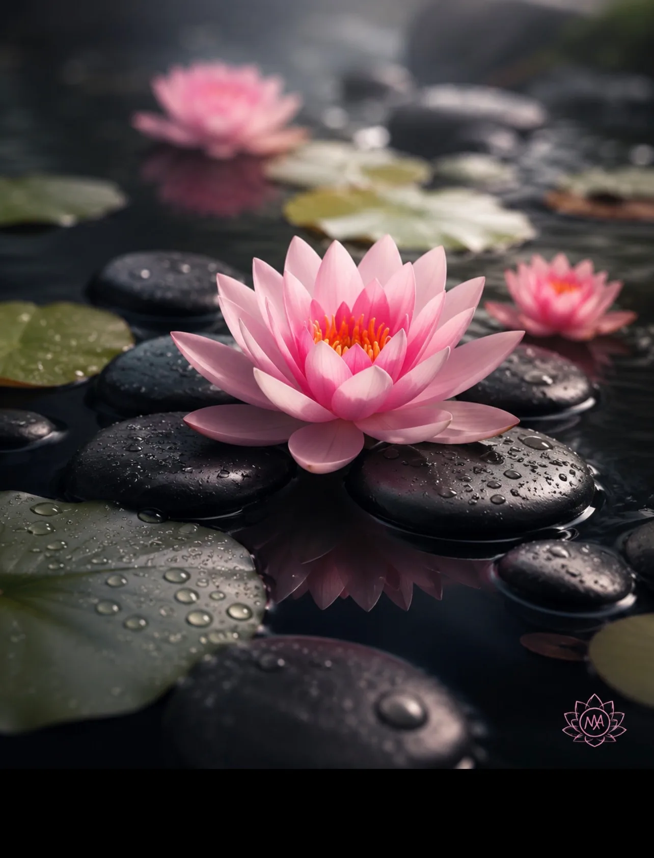 Mature woman in reflection